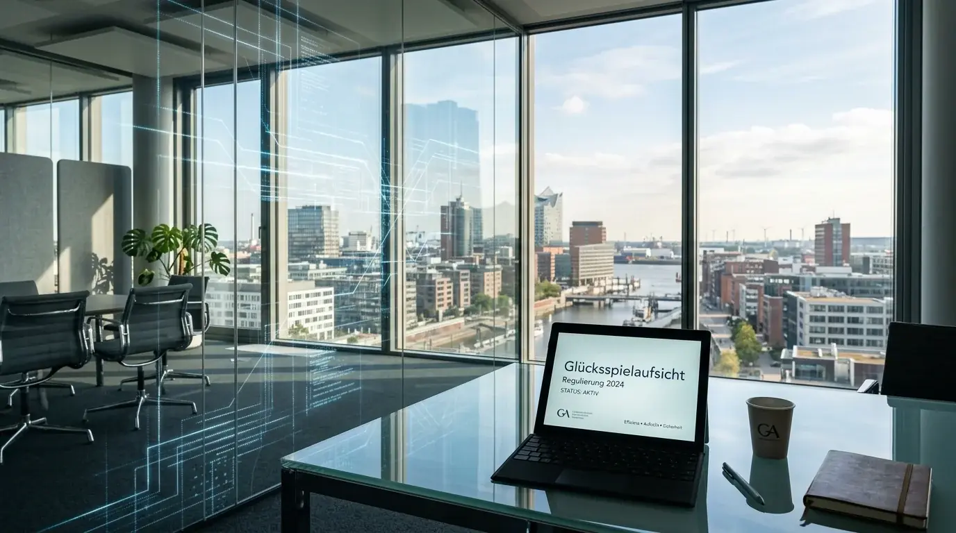 Ruhiger Ausblick auf die fortschreitende Regulierung des Online-Glücksspiels in Deutschland mit digitalen Aufsichtsinstrumenten